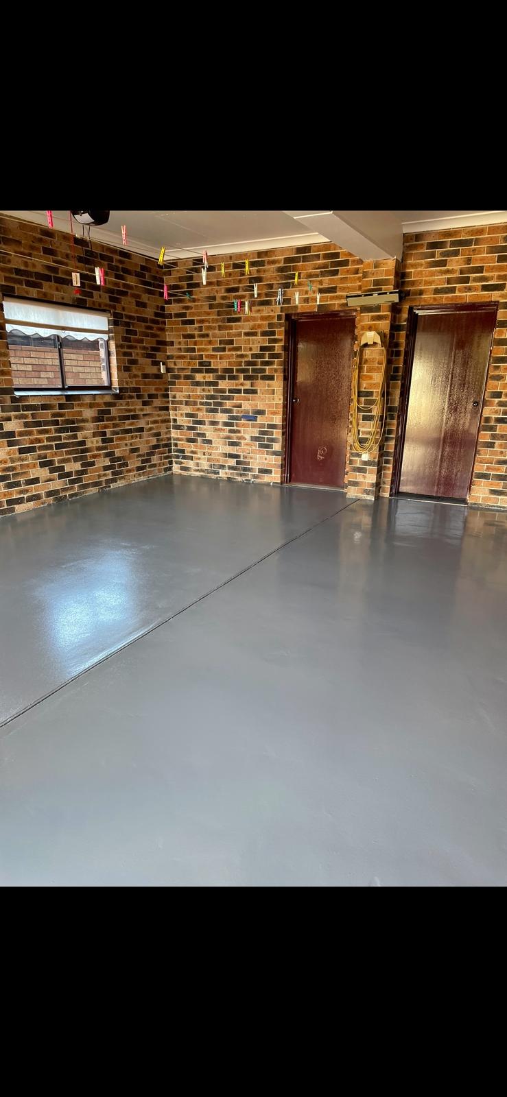 Garage floor anti-slip epoxy after