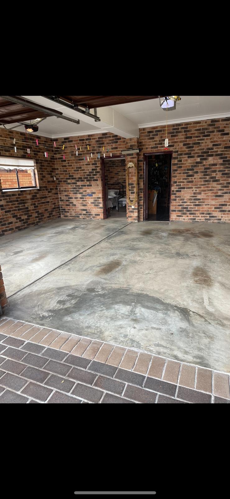 Garage floor before epoxy