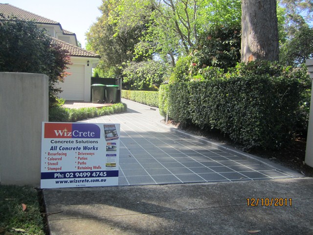 Resurfaced pebblecrete driveway after Wizcrete
