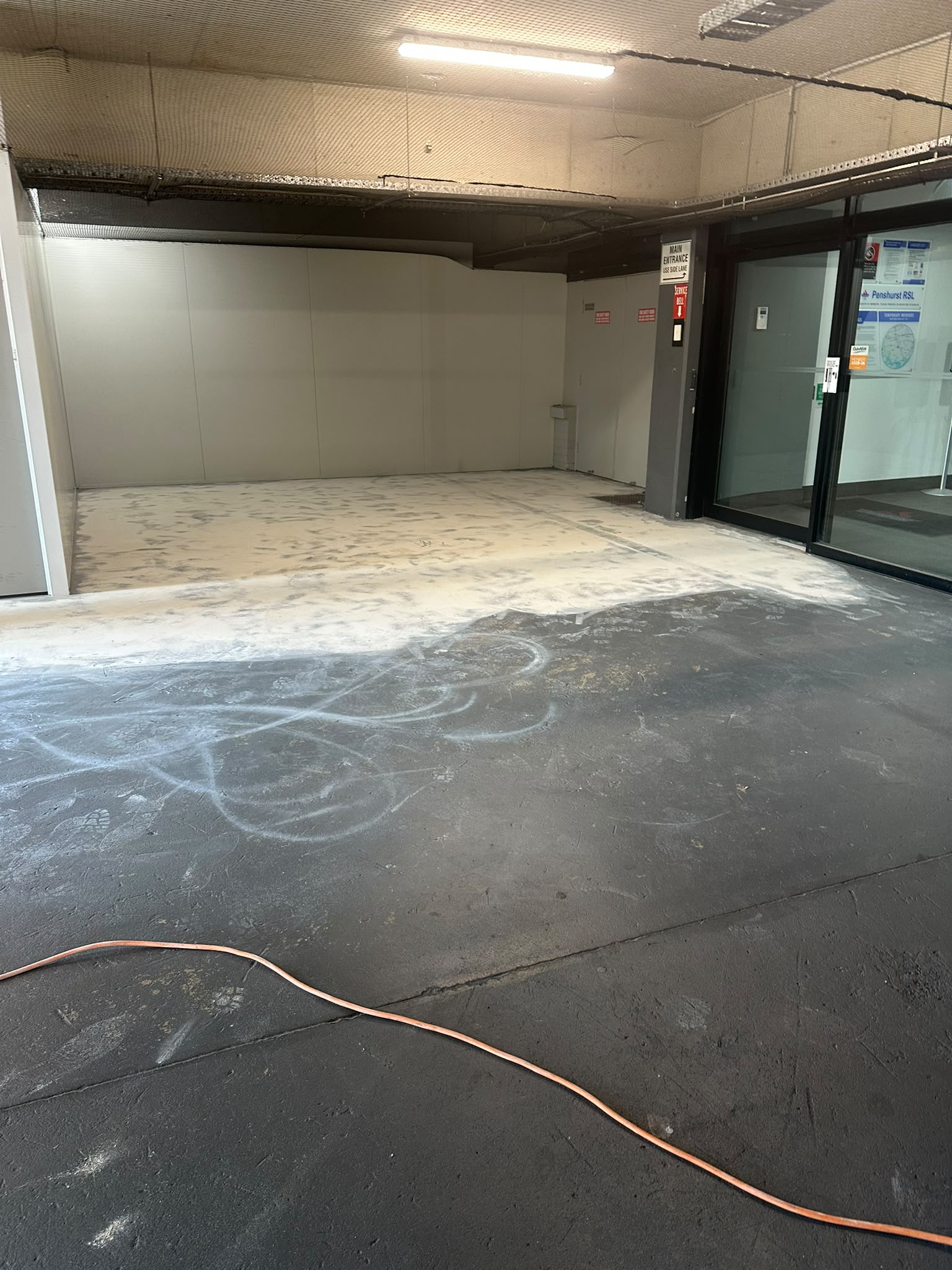 Penshurst RSL Club damaged concrete before resurfacing